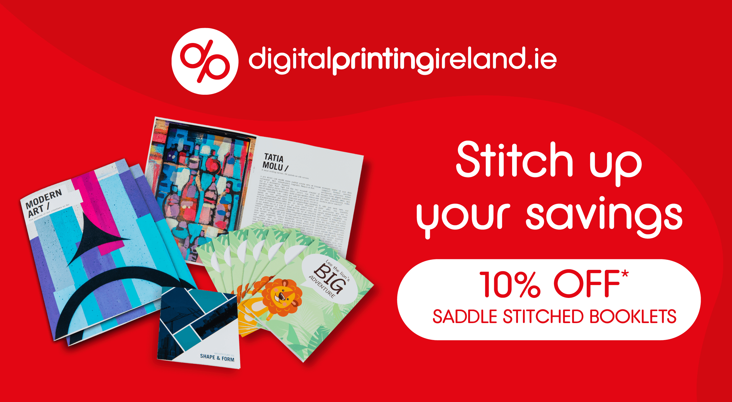 10% Off Saddle Stitched Booklet Orders Over €100 | Digital Printing IE