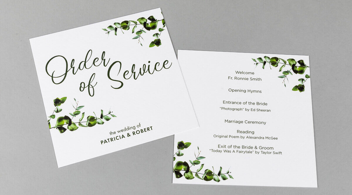 Flat Order of Service