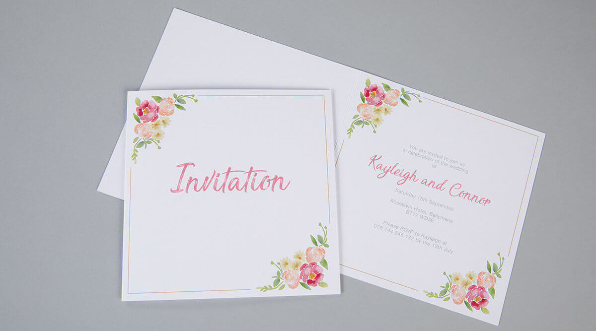 Folded Wedding Invitations