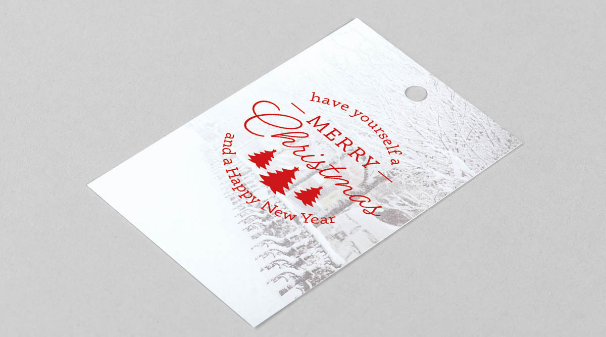 Merry Christmas message tag