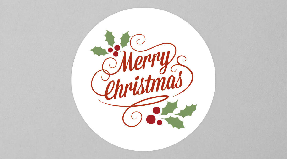 Round Christmas Stickers