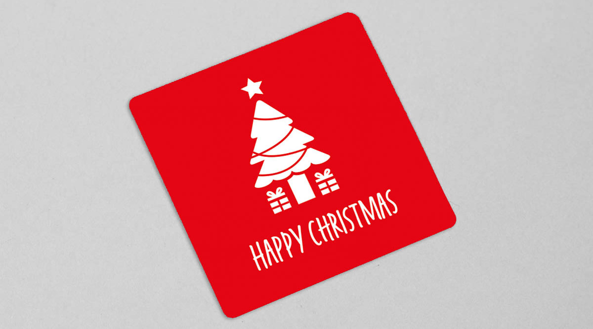 Square Christmas Stickers