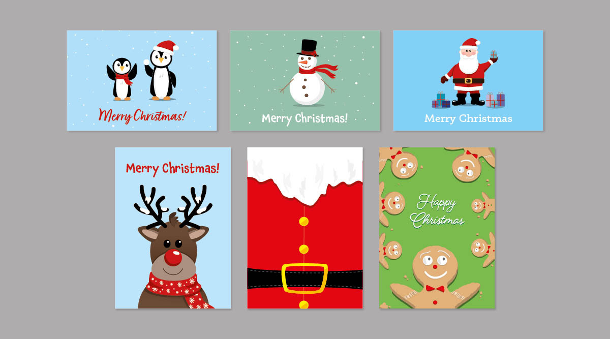 Rectangular Christmas Stickers - For Kids