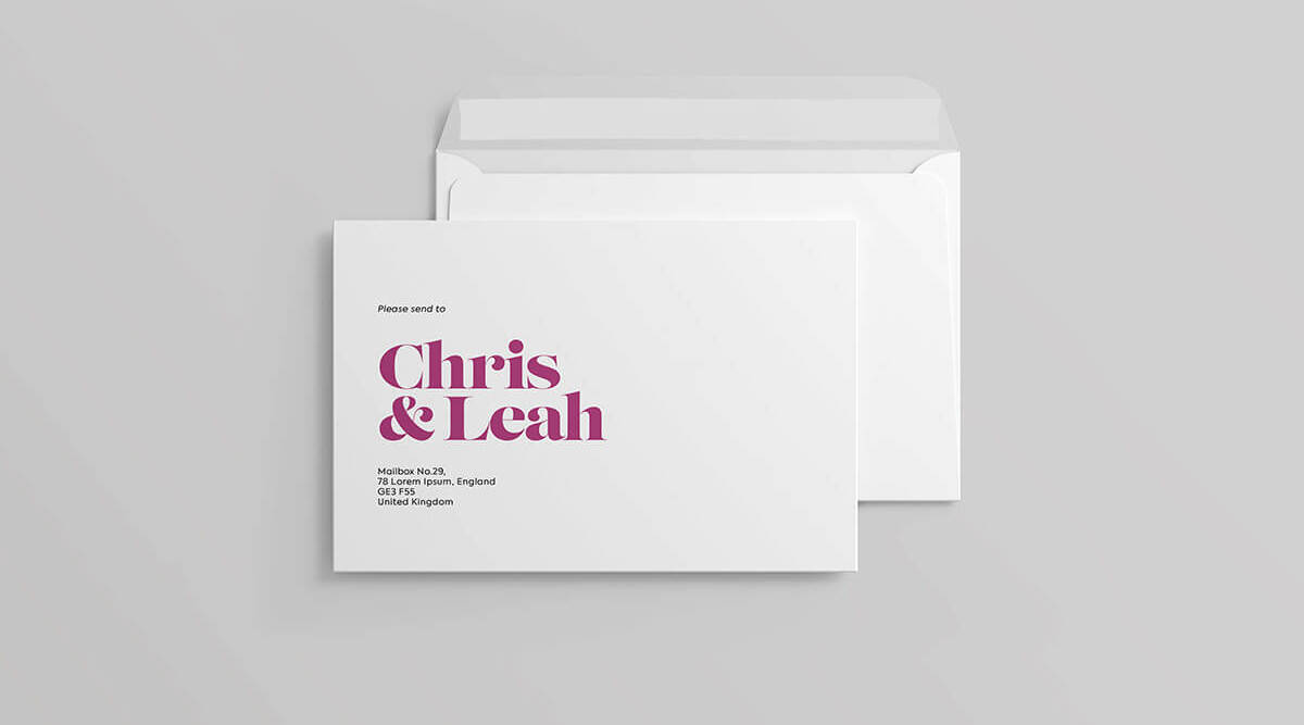 Printed Wedding Envelopes