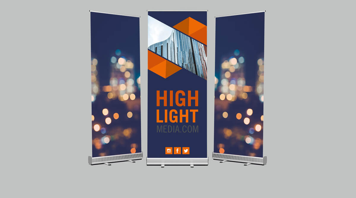 Silver Roller Banner Stands