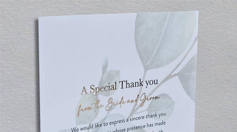 Foiled Thank You Cards